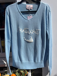 Sky Blue Knit Nantucket Sweater