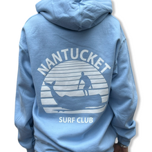Load image into Gallery viewer, Baby Blue, White Logo NSC Hoodie
