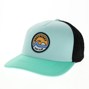 Mint Black Surf Club Foam Trucker