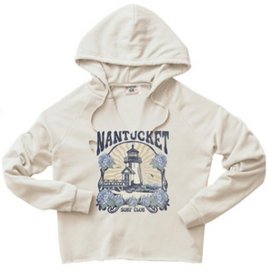 Brant Point Split Neck Hoodie Oatmeal