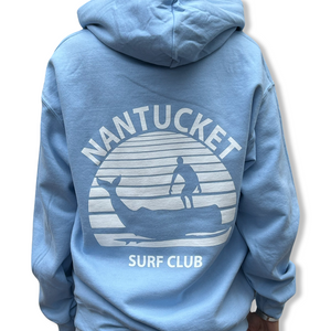Baby Blue, White Logo NSC Hoodie