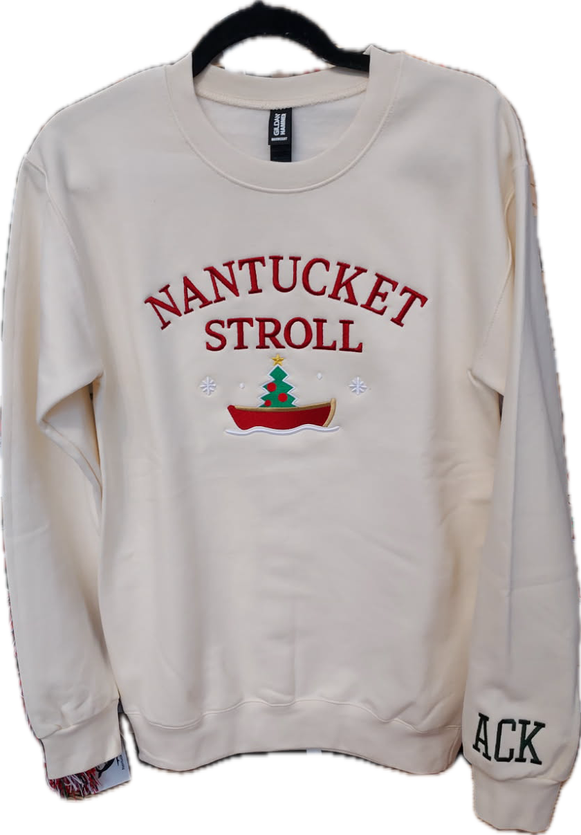 Christmas Stroll Embroidered Crewneck