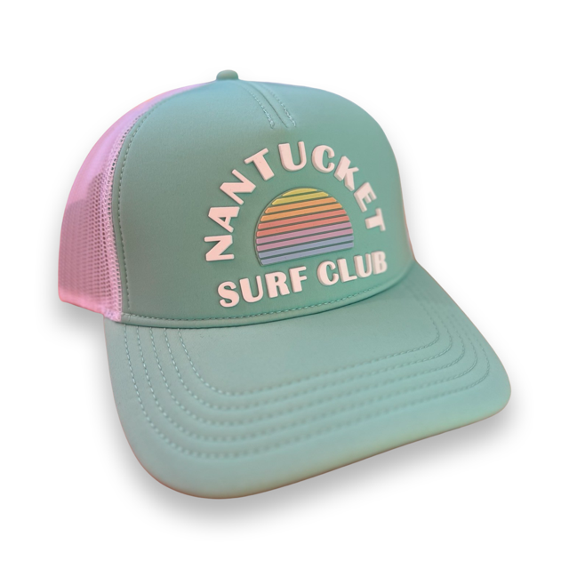 Riptide Valin Nantucket Surf Club Teal/White Hat