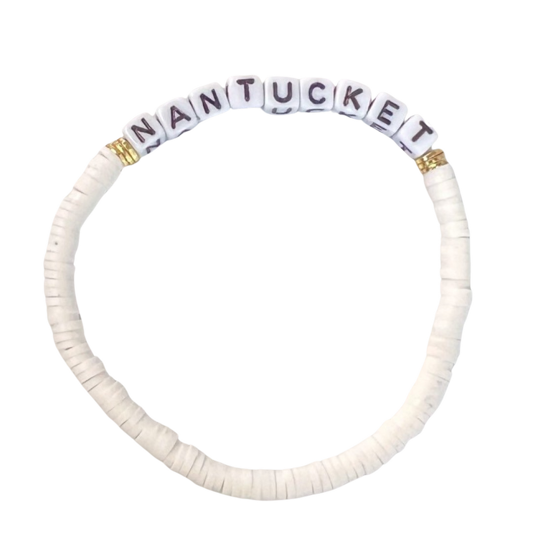 Nantucket Heishi Bracelet - White