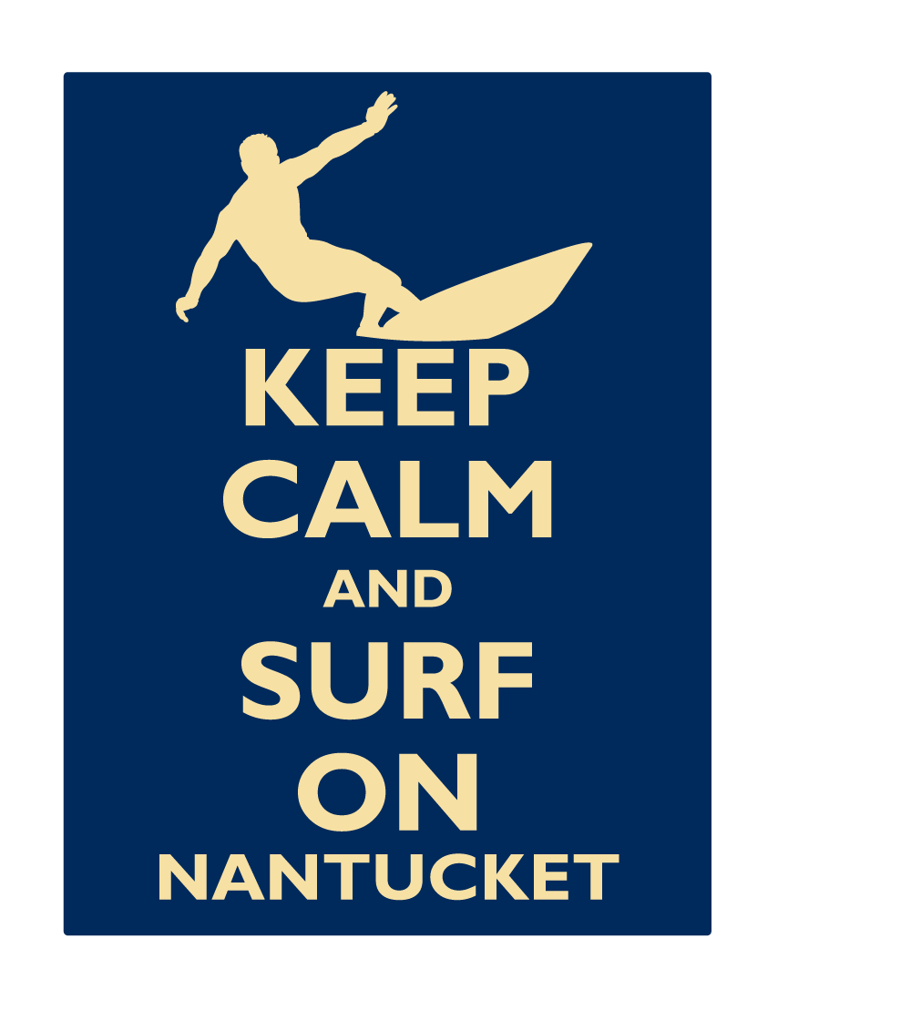 Keep Calm and Surf on Nantucket Sticker