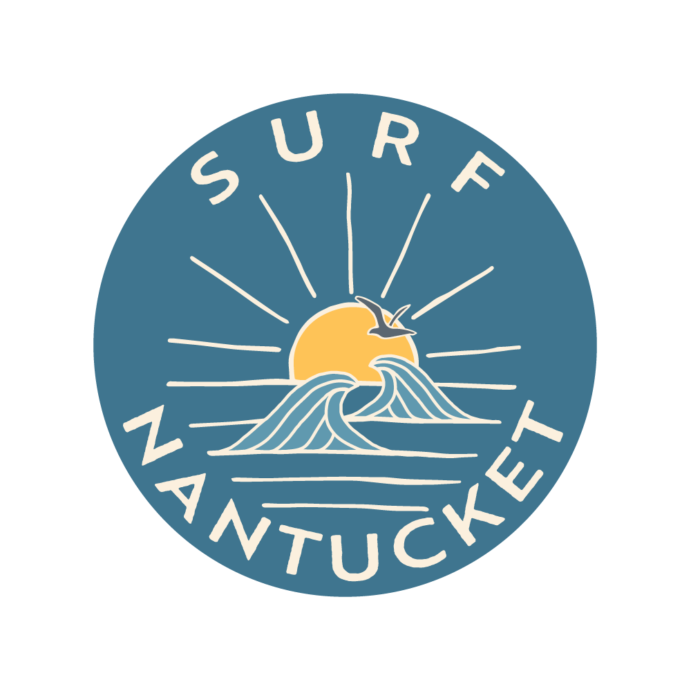 Mini Surf Nantucket Waves Sticker