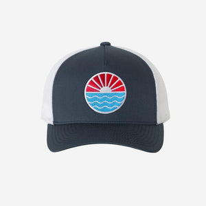 Sun Wave Hat- Navy/White