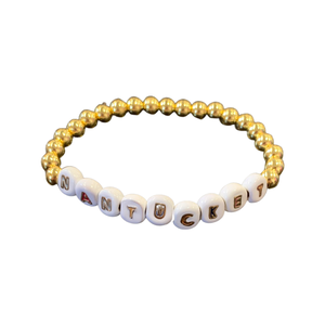 Gold Vermeil Nantucket Enamel Bead Bracelet