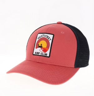 Nantucket Red Nantucket Surf Club Trucker Hat Embroidered