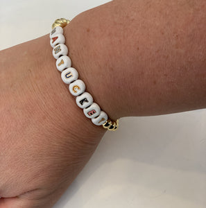 Gold Vermeil Nantucket Enamel Bead Bracelet