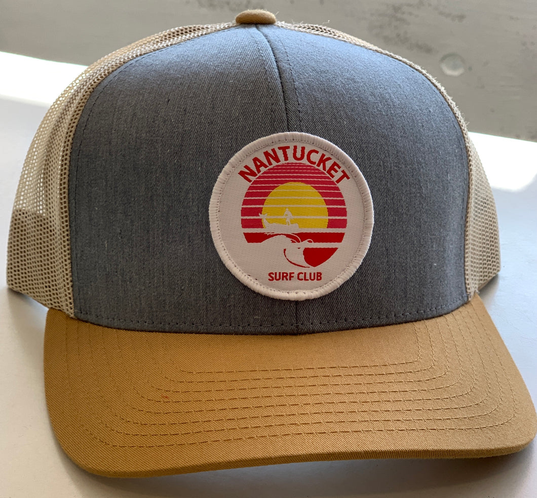 Nantucket Surf Co sunset patch snapback-Tan/Gray
