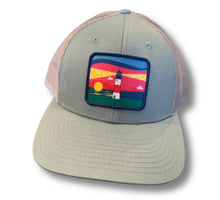 Load image into Gallery viewer, Sankaty Lighthouse Sunset Snapback-Seafoam
