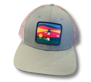 Sankaty Lighthouse Sunset Snapback-Seafoam