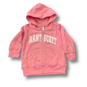Infant Full Zip Nantucket Hoodie Pink